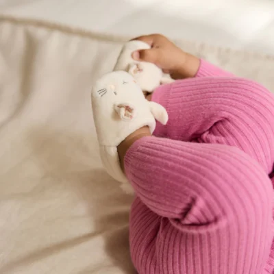 cream bunny baby slip on shoes (0 18mths)