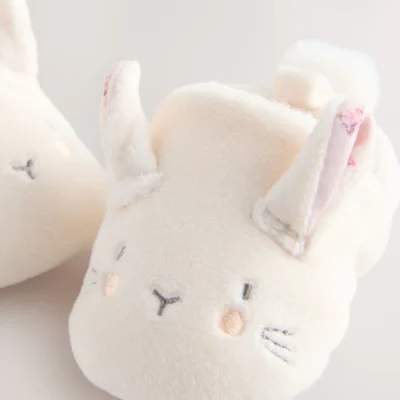 cream bunny baby slip on shoes (0 18mths)
