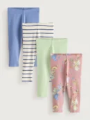 pink/green leggings 4 pack (3mths 7yrs)