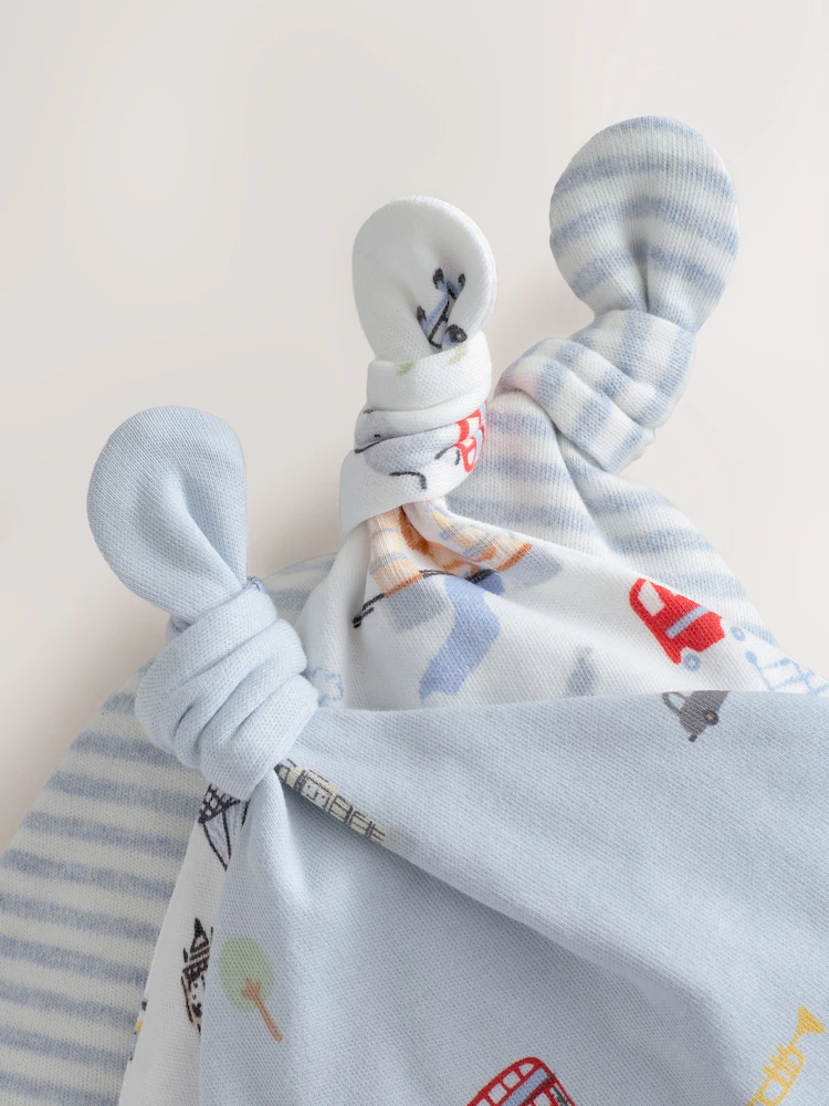 blue london tie top baby hats 3 pack (0 18mths) blue london tie top baby hats 3 pack (0 18mths)