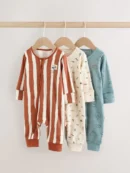 minerals woodland baby sleepsuits 3 pack (0mths 3yrs)