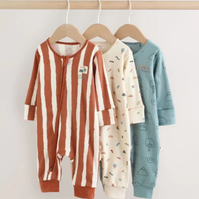 minerals woodland baby sleepsuits 3 pack (0mths 3yrs)