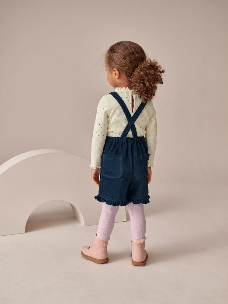 navy bunny corduroy dungarees top and tights set (3mths 7yrs) navy bunny corduroy dungarees top and tights set (3mths 7yrs)