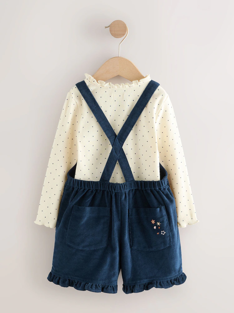 navy bunny corduroy dungarees top and tights set (3mths 7yrs) navy bunny corduroy dungarees top and tights set (3mths 7yrs)