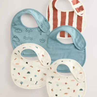 multi baby bibs 5 pack