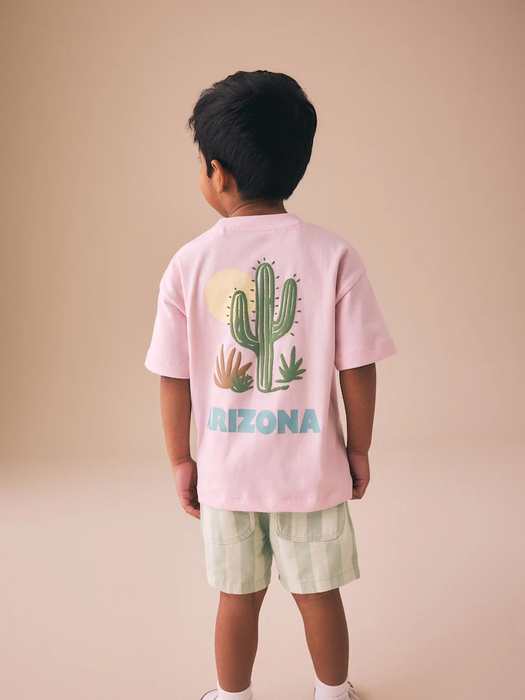 light pink/mint stripe short sleeve t shirt & shorts set (3mths 7yrs) light pink/mint stripe short sleeve t shirt & shorts set (3mths 7yrs)