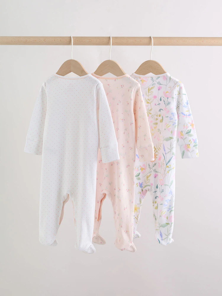 pink baby bunny sleepsuits 3 pack (0 2yrs) pink baby bunny sleepsuits 3 pack (0 2yrs)