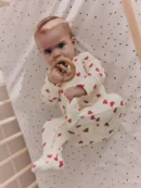 red heart valentines valentines two way zip baby sleepsuit (0 2yrs)