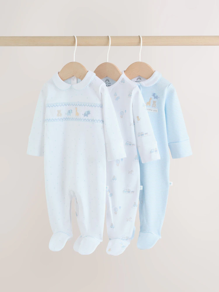 white baby sleepsuits 3 pack (0 2yrs) white baby sleepsuits 3 pack (0 2yrs)