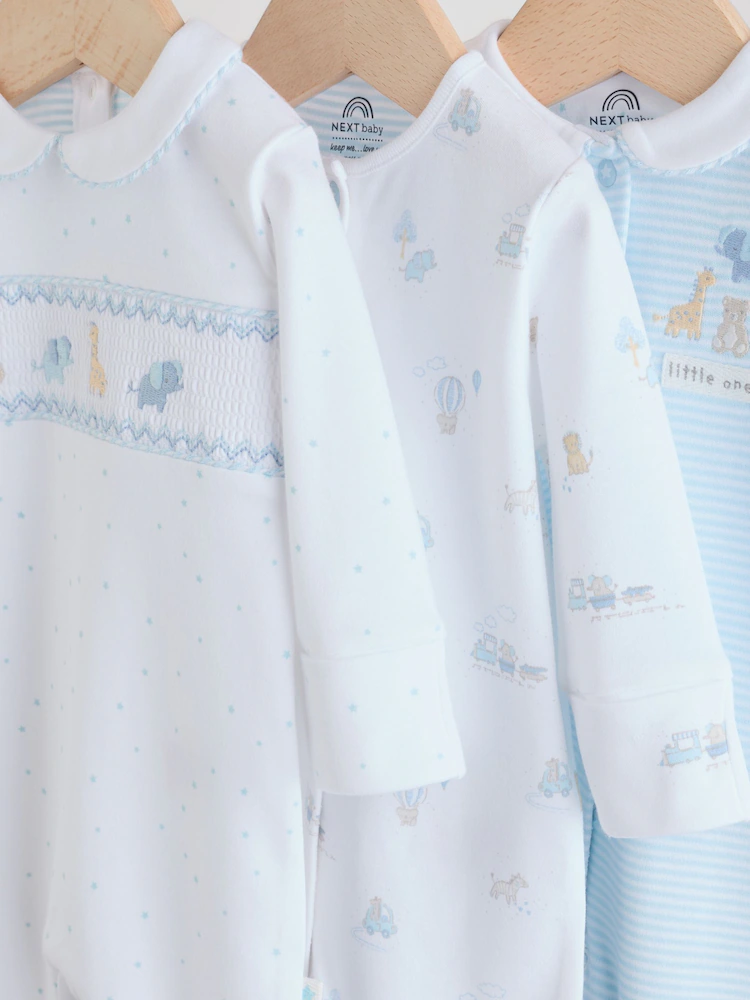 white baby sleepsuits 3 pack (0 2yrs) white baby sleepsuits 3 pack (0 2yrs)