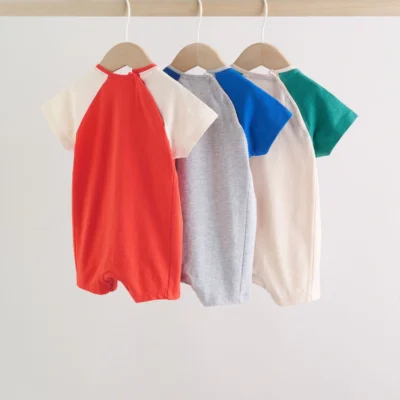bright jersey baby rompers 3 pack