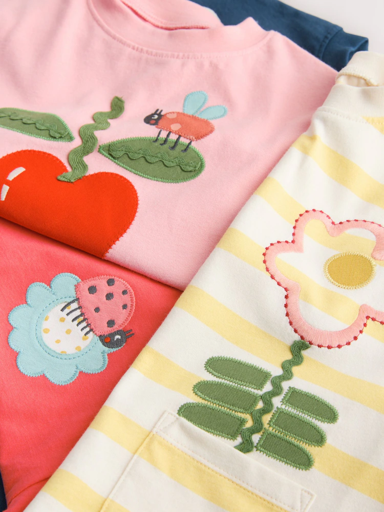 pink t shirts 4 pack (3mths 7yrs) pink t shirts 4 pack (3mths 7yrs)