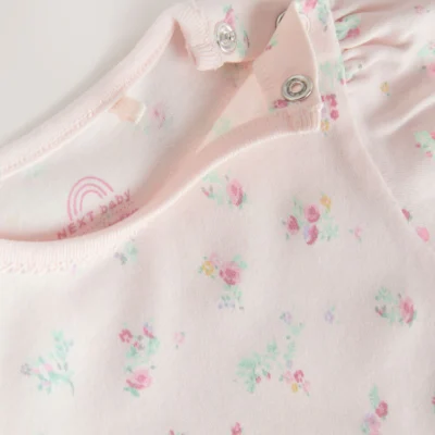 pink short sleeve baby bodysuits 5 pack