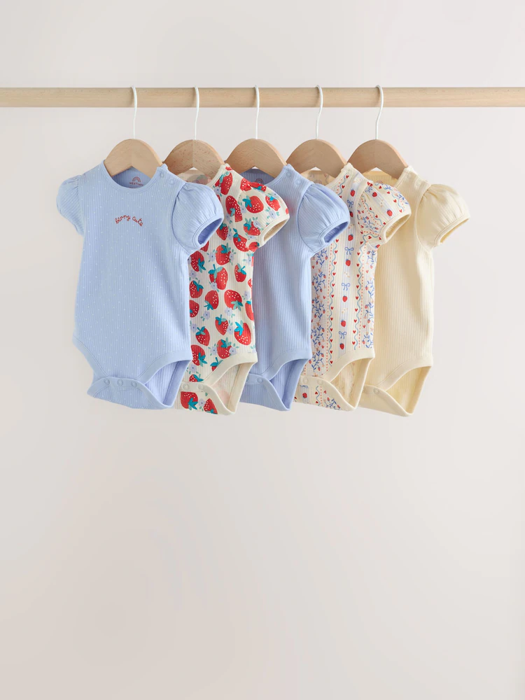blue short sleeve baby bodysuits 5 pack blue short sleeve baby bodysuits 5 pack