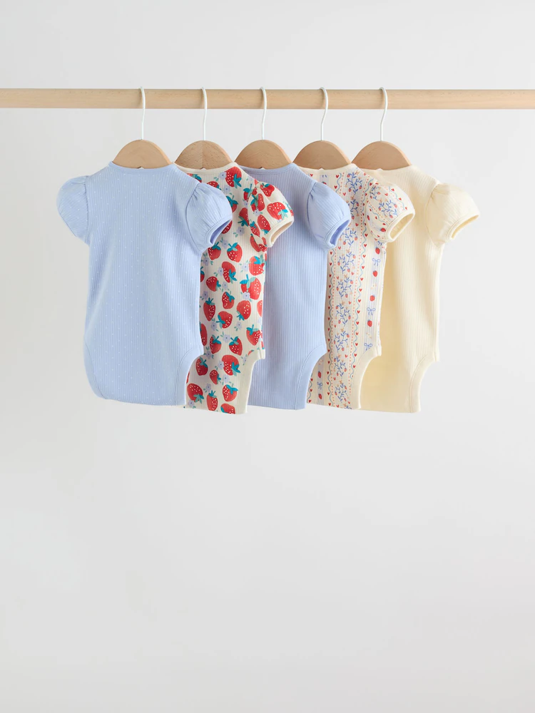 blue short sleeve baby bodysuits 5 pack blue short sleeve baby bodysuits 5 pack