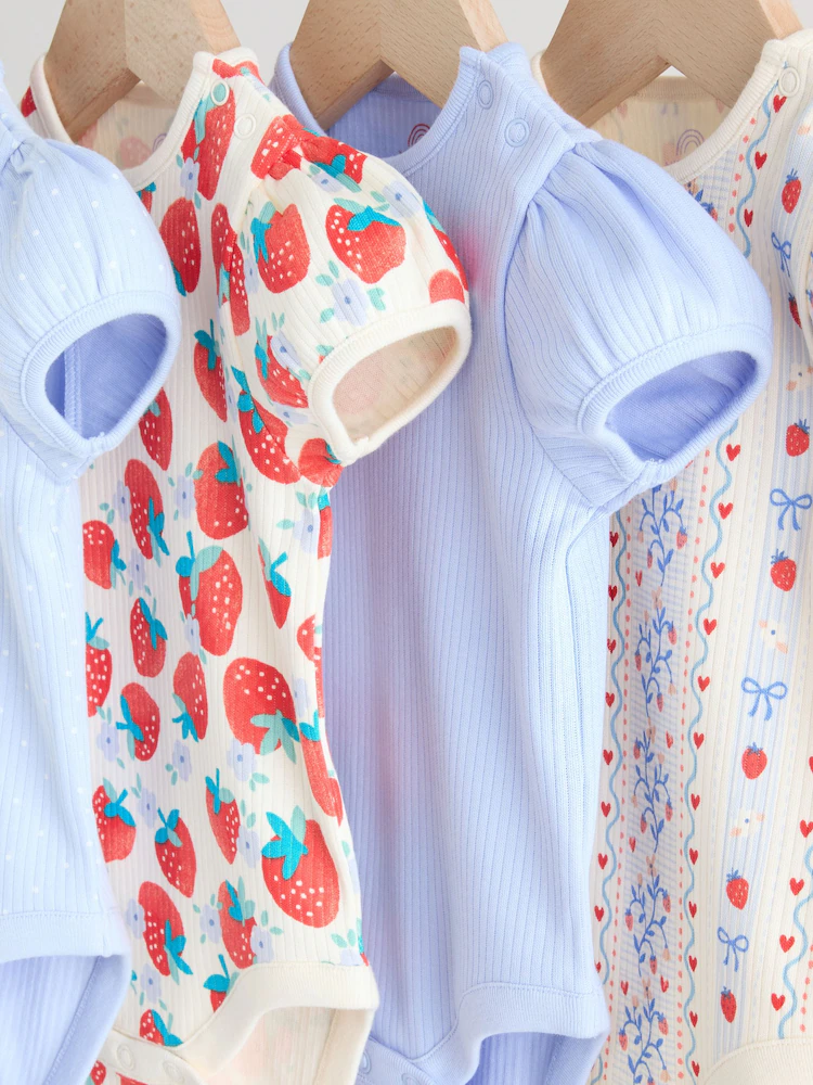 blue short sleeve baby bodysuits 5 pack blue short sleeve baby bodysuits 5 pack