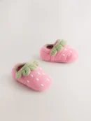 pink strawberry baby slip on shoes (0 18mths)