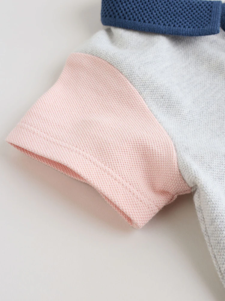 grey colourblock smart collar baby rompers 2 pack grey colourblock smart collar baby rompers 2 pack