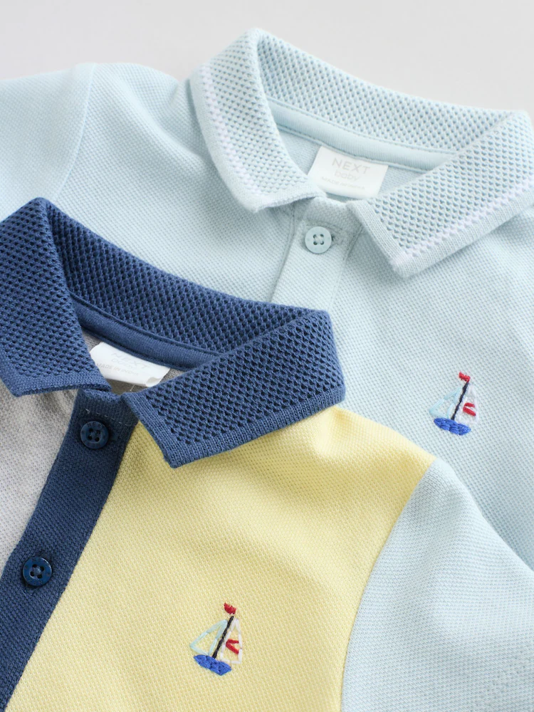 grey colourblock smart collar baby rompers 2 pack grey colourblock smart collar baby rompers 2 pack