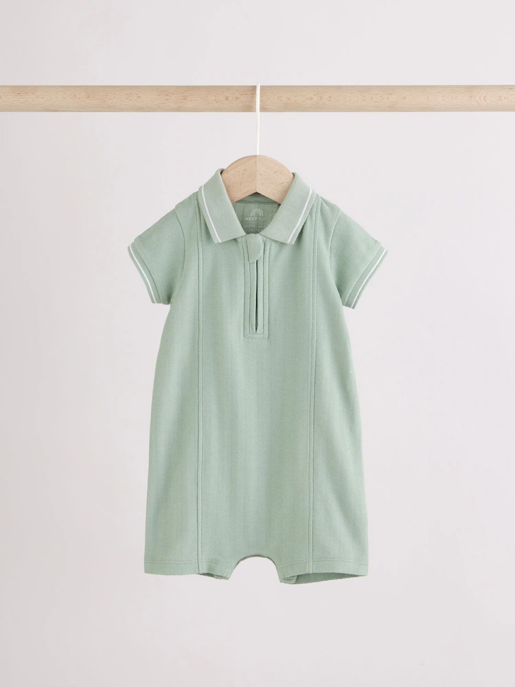 blue/green smart collar baby rompers 2 pack blue/green smart collar baby rompers 2 pack