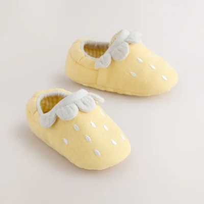yellow lemon baby slip on shoes (0 18mths)