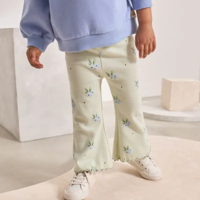 light pink heart rib flare leggings (3mths 7yrs) (copy)