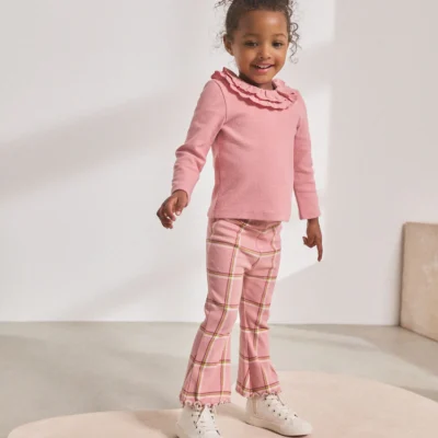 neutral lemon print rib flare leggings (3mths 7yrs) (copy)