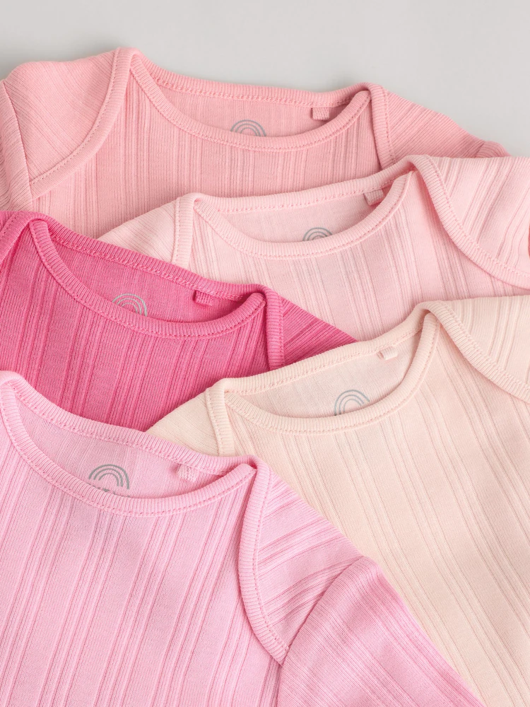 bright pink 5 pack long sleeve baby bodysuits bright pink 5 pack long sleeve baby bodysuits