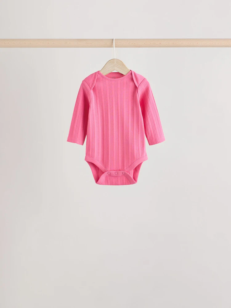 bright pink 5 pack long sleeve baby bodysuits bright pink 5 pack long sleeve baby bodysuits