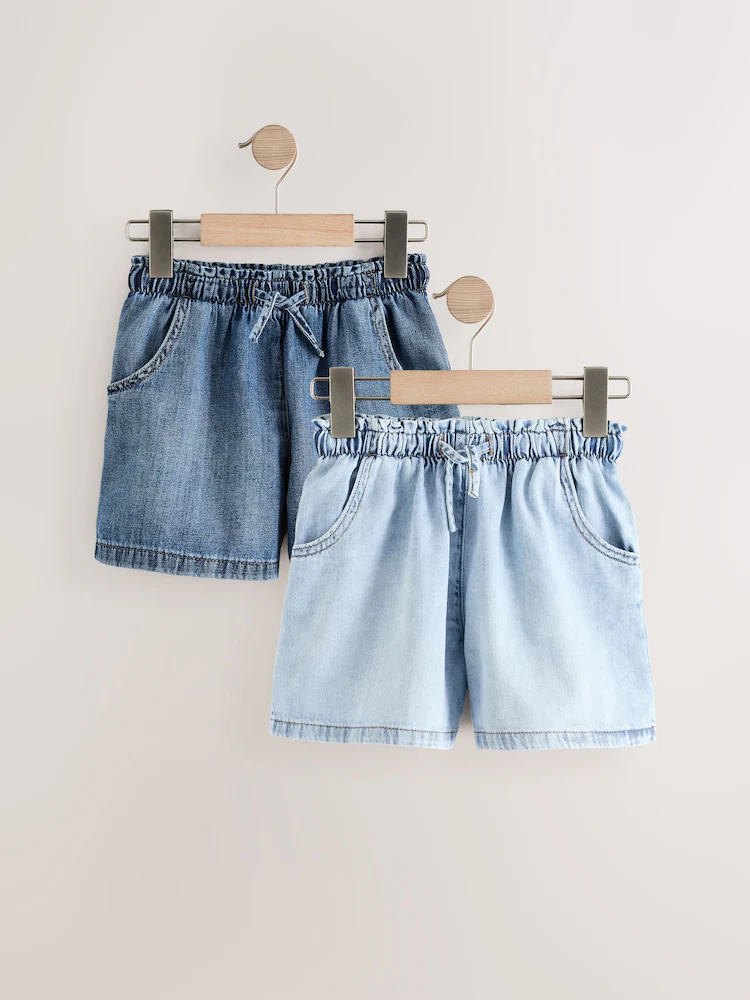 mid blue denim shorts 2 pack (3 16yrs) mid blue denim shorts 2 pack (3 16yrs)