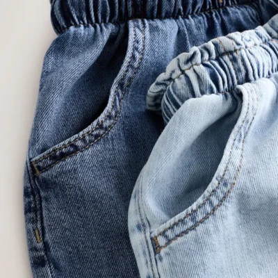 mid blue denim shorts 2 pack (3 16yrs)