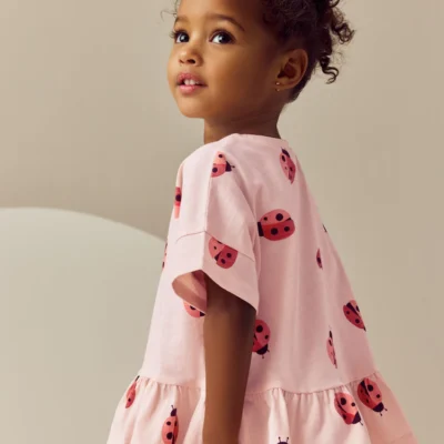 pink ladybird short sleeve peplum t shirt (3mths 7yrs)