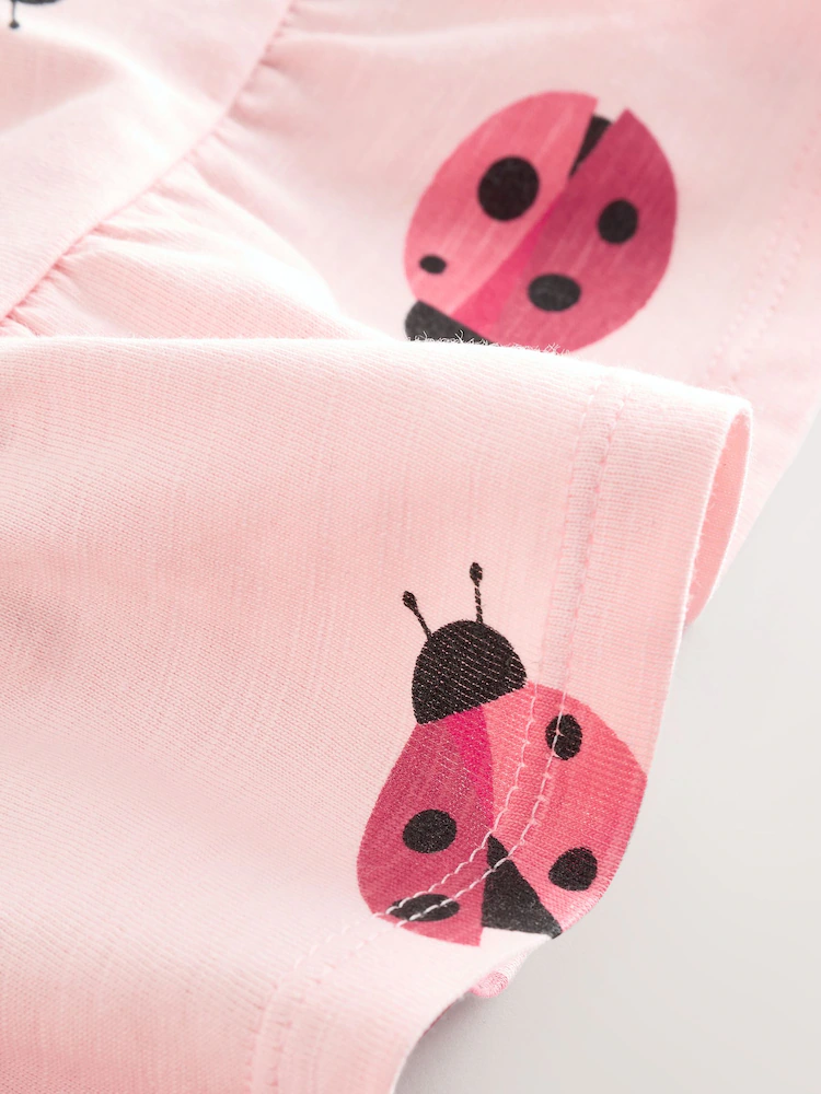 pink ladybird short sleeve peplum t shirt (3mths 7yrs) pink ladybird short sleeve peplum t shirt (3mths 7yrs)