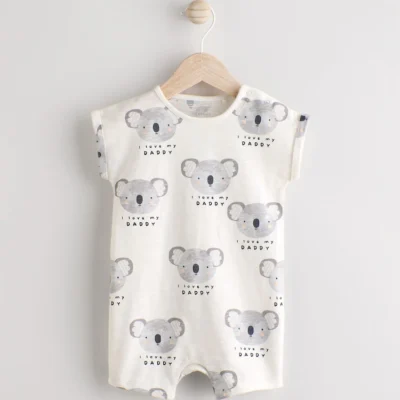 ecru i love my daddy baby romper