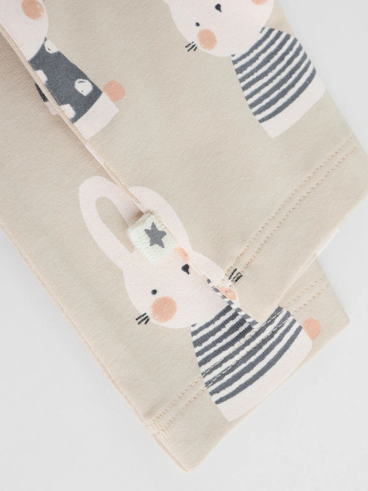 grey/cream character long sleeve top and leggings set 6 piece grey/cream character long sleeve top and leggings set 6 piece