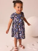 unicorn navy ribbed jersey dress (3mths 7yrs)