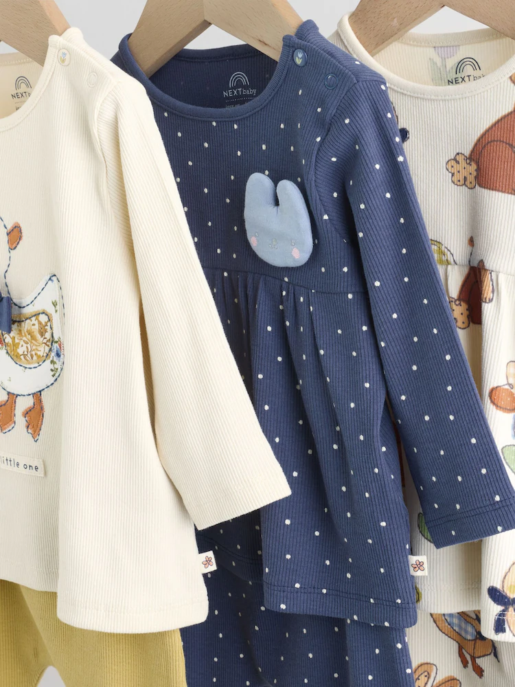 ecru long sleeve top and leggings set 6 piece (0mths 3yrs) ecru long sleeve top and leggings set 6 piece (0mths 3yrs)