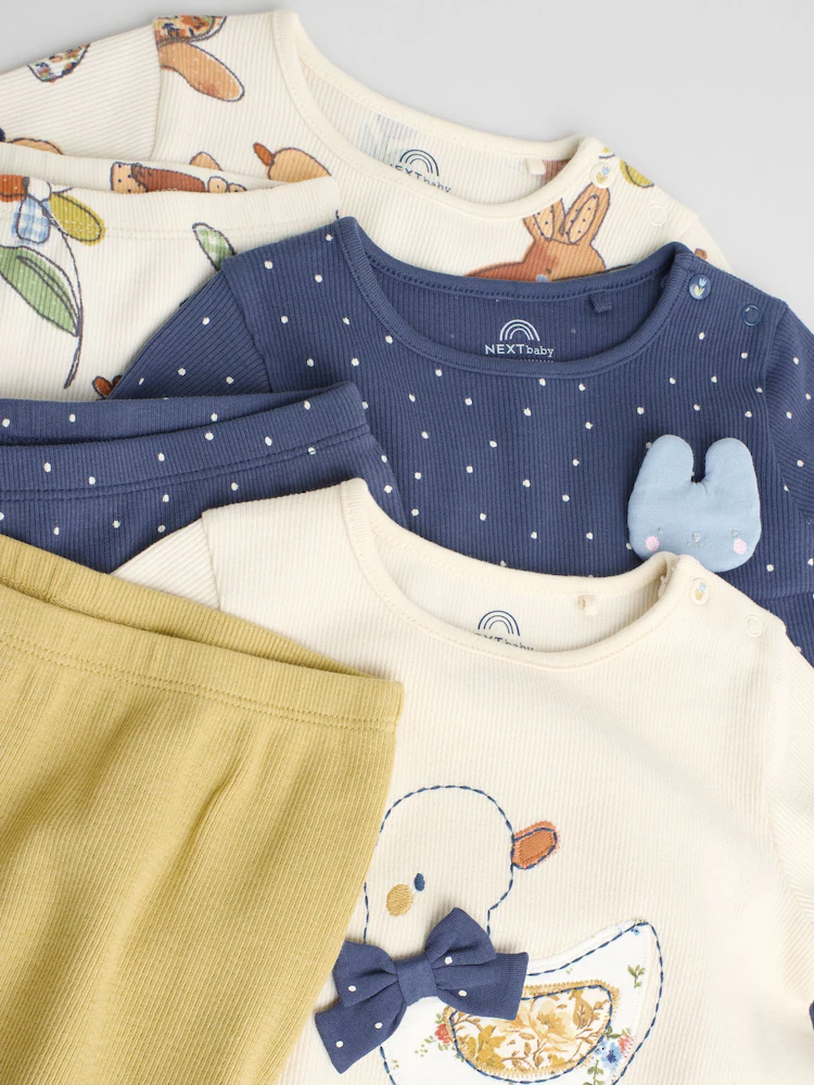 ecru long sleeve top and leggings set 6 piece (0mths 3yrs) ecru long sleeve top and leggings set 6 piece (0mths 3yrs)