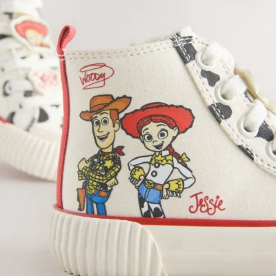 cream toy story high top trainers