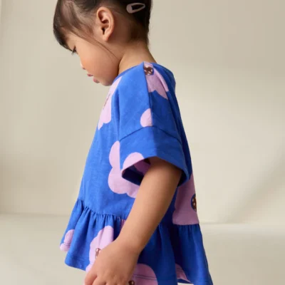 red heart short sleeve peplum t shirt (3mths 7yrs) (copy)