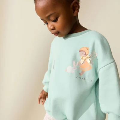 light blue fairy sweatshirt and leggings set (3mths 7yrs)