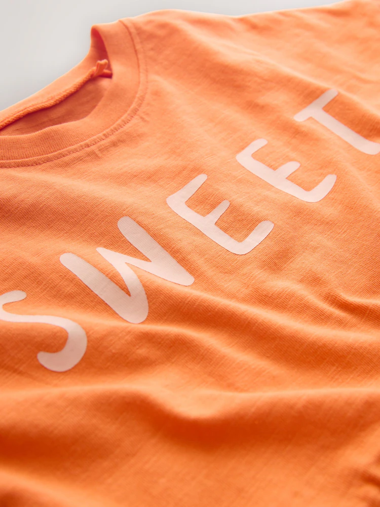 orange strawberry short sleeve top and shorts set (3mths 7yrs) orange strawberry short sleeve top and shorts set (3mths 7yrs)