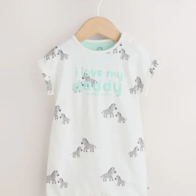 white printed i love my mummy baby jersey romper (copy)