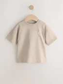 brown slogan short sleeve small graphic t shirt (3mths 7yrs) (copy)