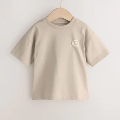 brown slogan short sleeve small graphic t shirt (3mths 7yrs) (copy)