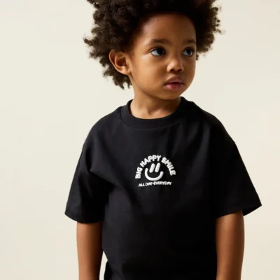 black smile short sleeve small graphic t shirt (3mths 7yrs)