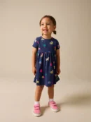 cream bumblebee short sleeve ribbed dress (3mths 7yrs) (copy)