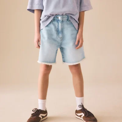 mid blue denim bermuda shorts (3 16yrs)