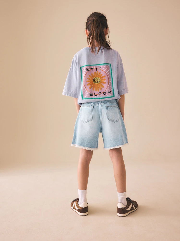 mid blue denim bermuda shorts (3 16yrs) mid blue denim bermuda shorts (3 16yrs)