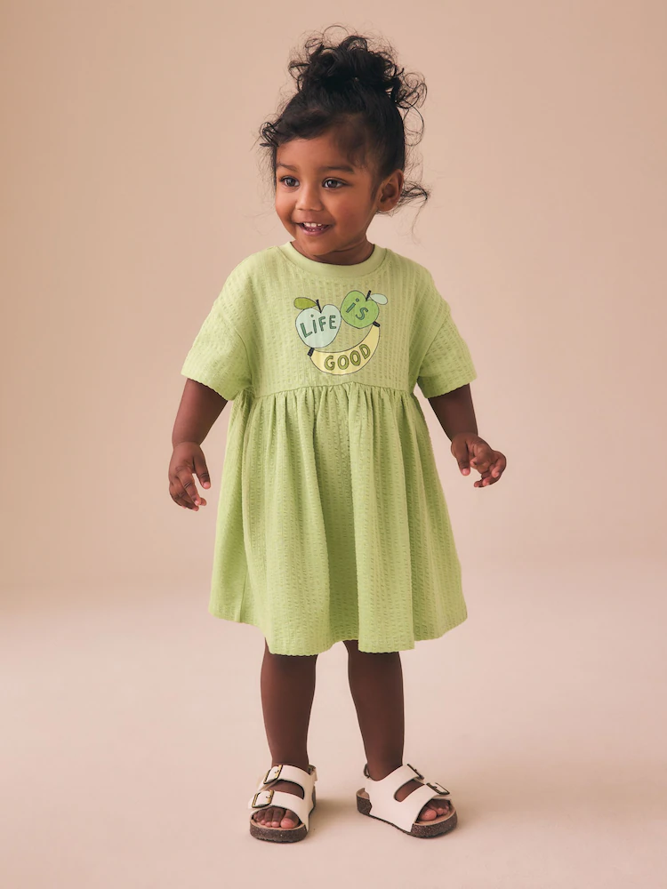 green essential jersey dress (3mths 7yrs)